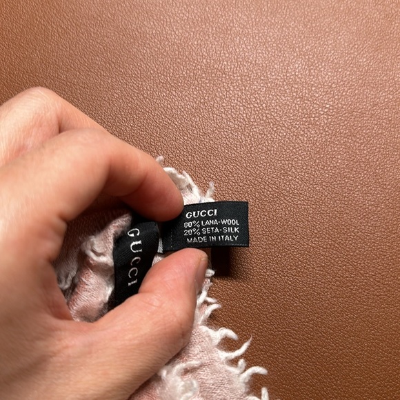 Gucci Pink Horsebit Square Scarf - Picture 5 of 5